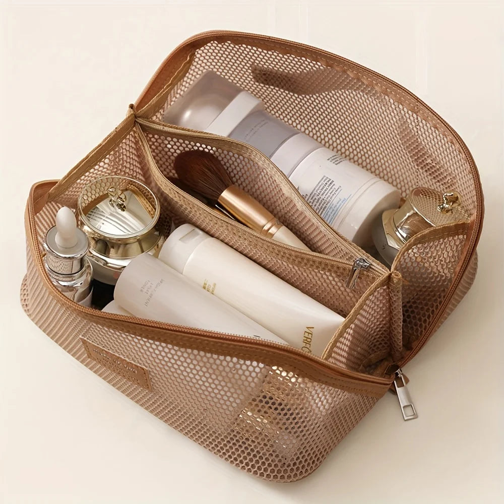 Travel Makeup Bag, Open Flat Make Up Organizer, Custom Cosmetic Bag for Her